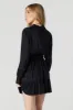 Minirobe boutonnée avec col et manches longues noir sold by Urban Planet