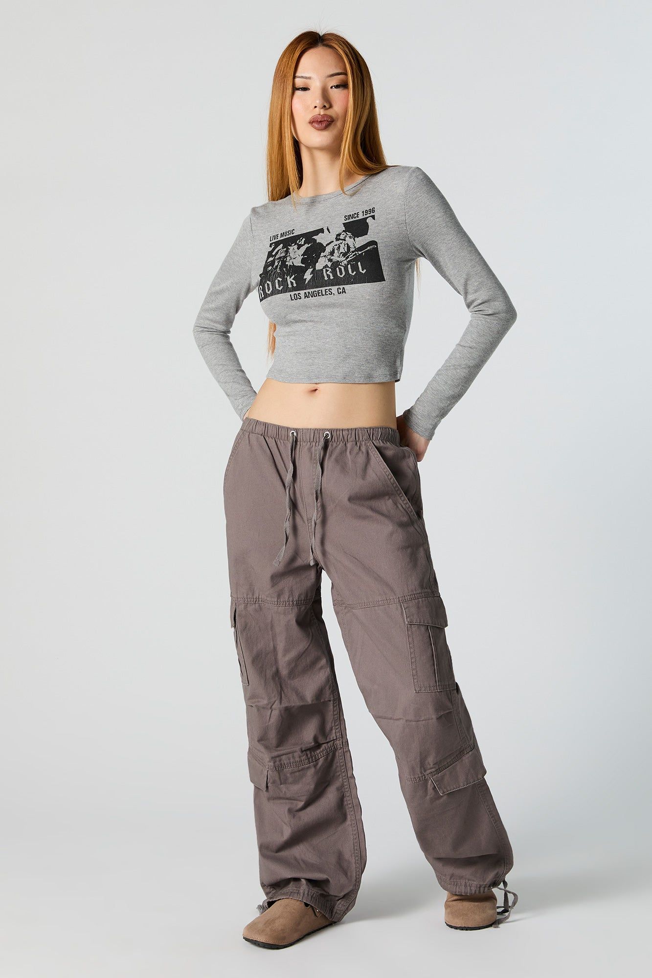 Multi Pocket Cargo Parachute Pants sold by Urban Planet product image thumbnail 2