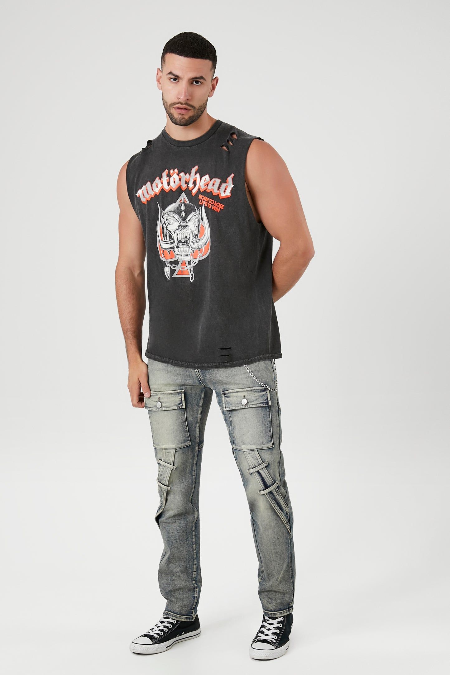 Stone Wash Slim Cargo Jean sold by Urban Planet product image thumbnail 4