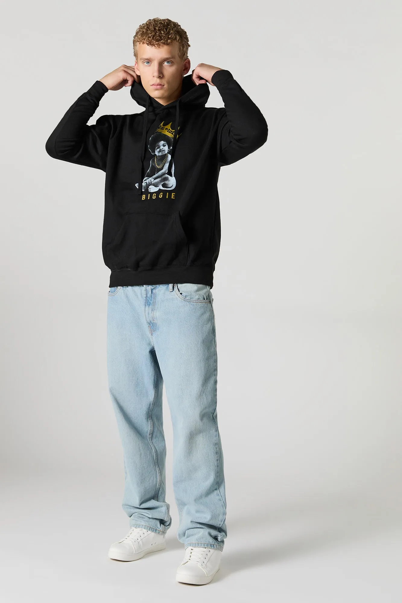 Haut à capuchon en molleton avec imprimé Biggie Smalls sold by Urban Planet product image thumbnail 3