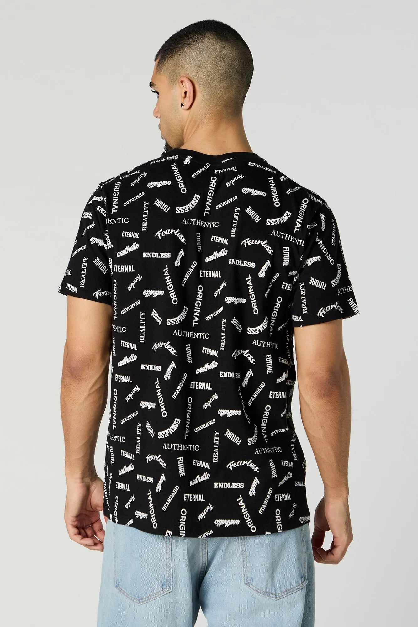 Script Print T-Shirt sold by Urban Planet product image thumbnail 2