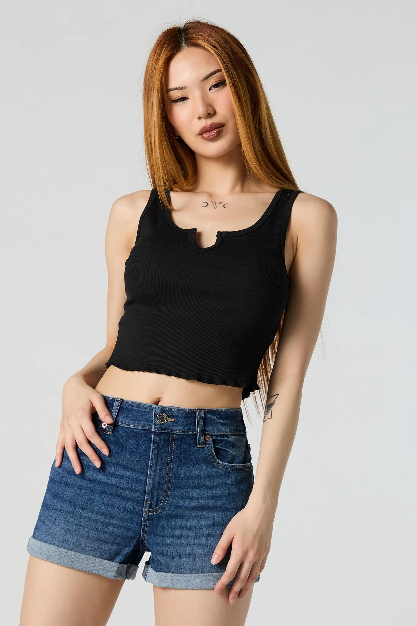 Ribbed Notched Tank sold by Urban Planet product image thumbnail 4