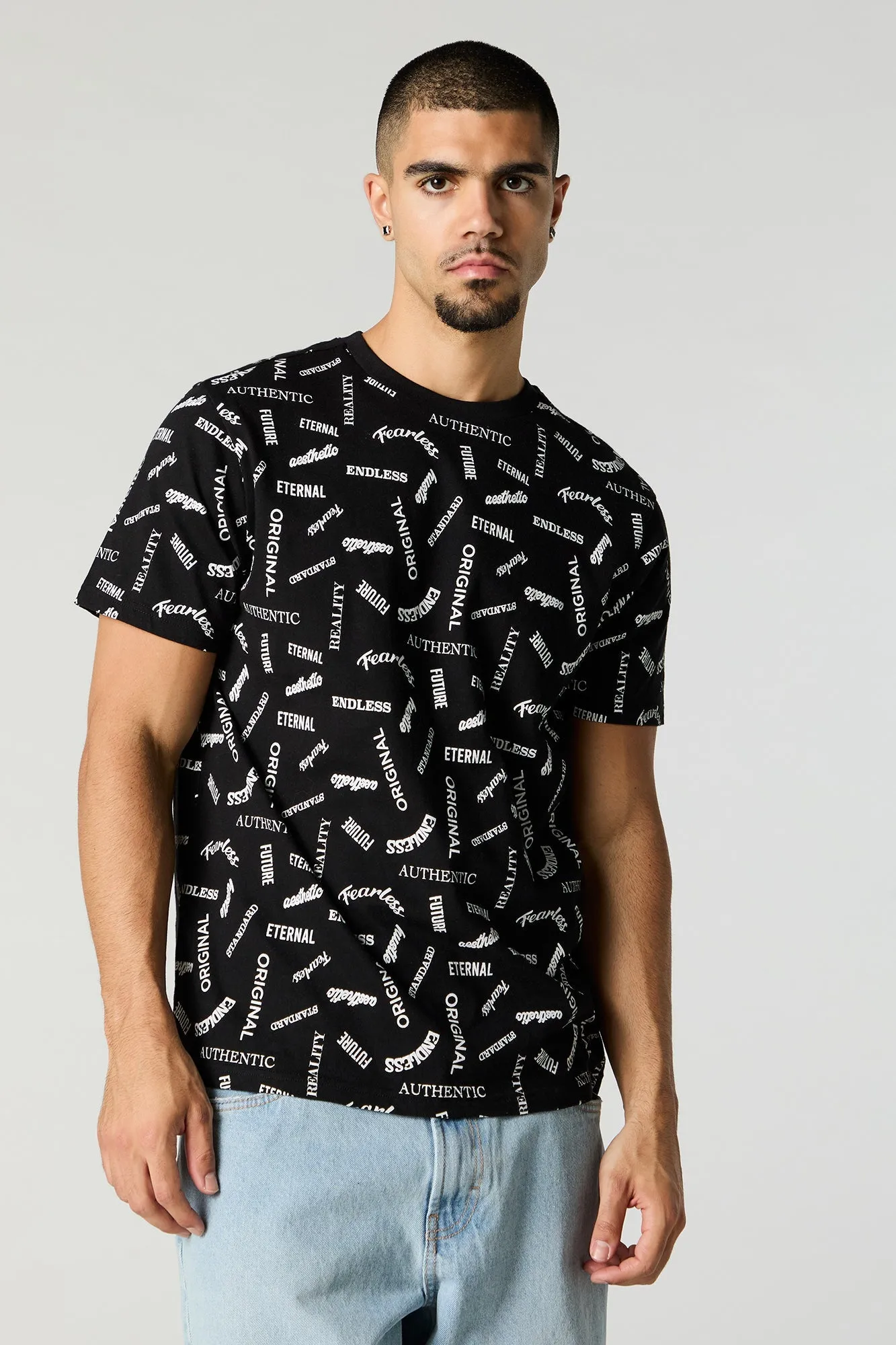 Script Print T-Shirt sold by Urban Planet