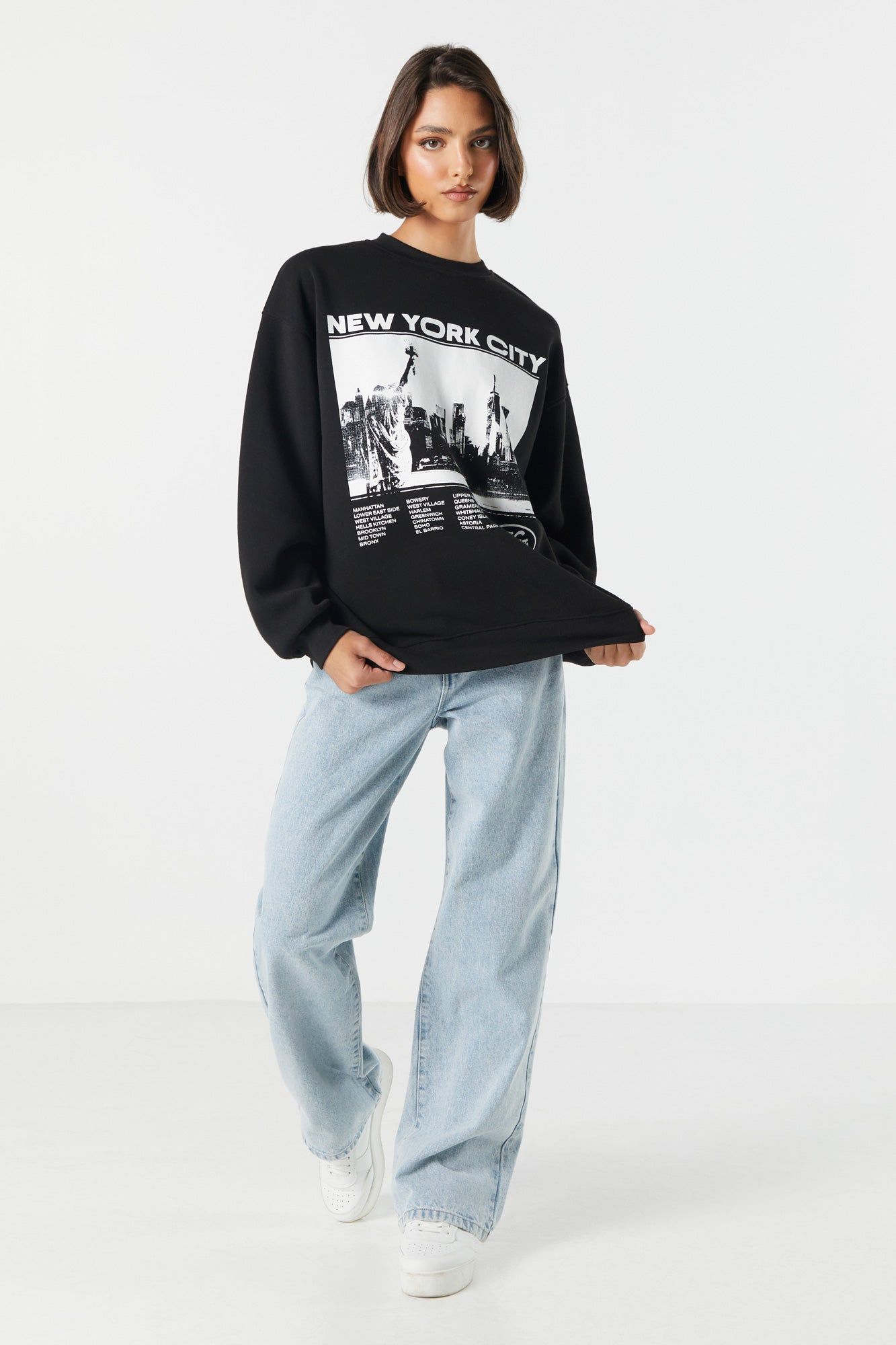 New York City Graphic Fleece Sweatshirt sold by Urban Planet product image thumbnail 3