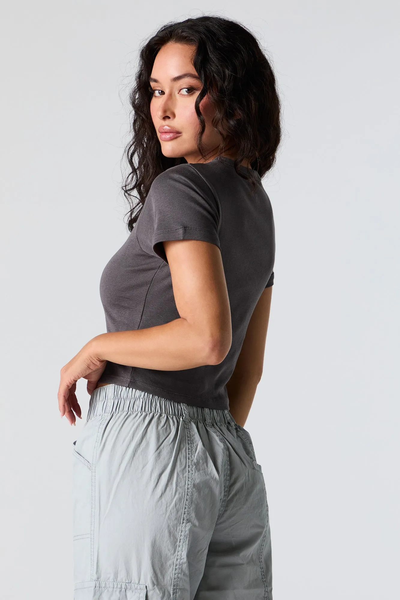 T-shirt ultracourt à imprimé Good Energy sold by Urban Planet product image thumbnail 2