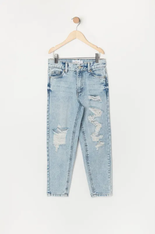 Jean « mom » Beverly Hills d'aspect usé pâle sold by Urban Planet
