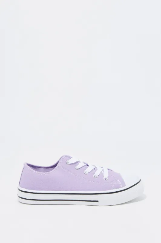 Girls Canvas Low Lace Up Sneaker sold by Urban Planet