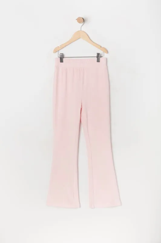 Girls Velour Flare Pant sold by Urban Planet
