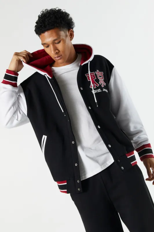 Tokyo Graphic Fleece Bomber Jacket sold by Urban Planet