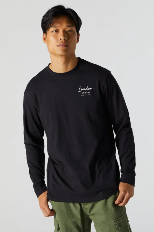 London Graphic Long Sleeve Top sold by Urban Planet