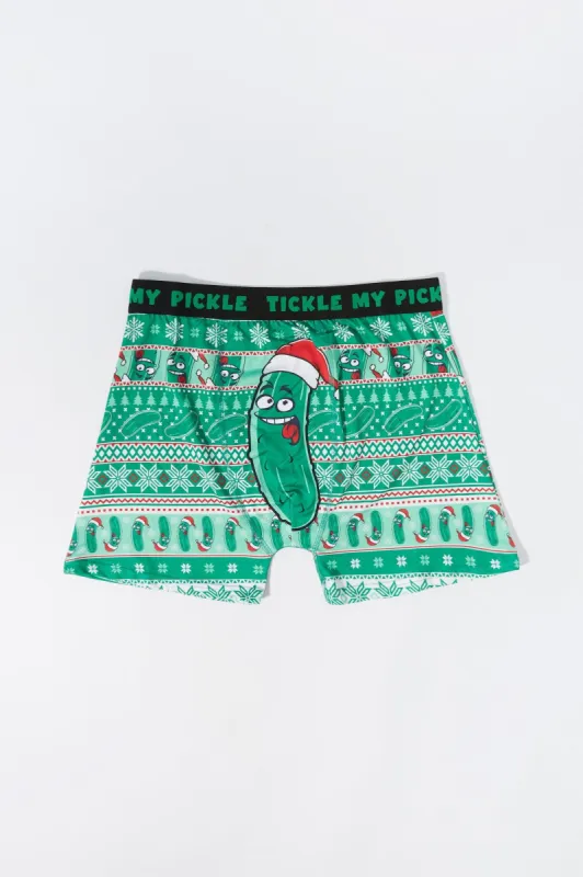 Boxeur à imprimé de Noël Tickle My Pickle sold by Urban Planet