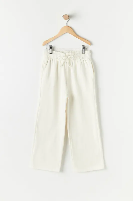 Girls Fleece Wide Leg Jogger made by Urban Planet