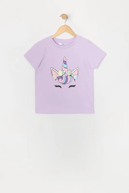 Girls Easter Unicorn Graphic T-Shirt sold by Urban Planet