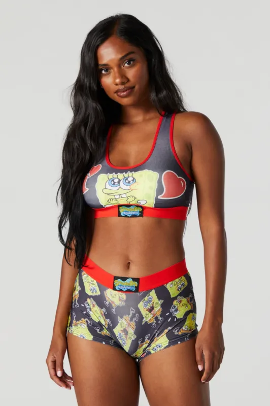 SpongeBob Sports Bra and Boy Short Set sold by Urban Planet