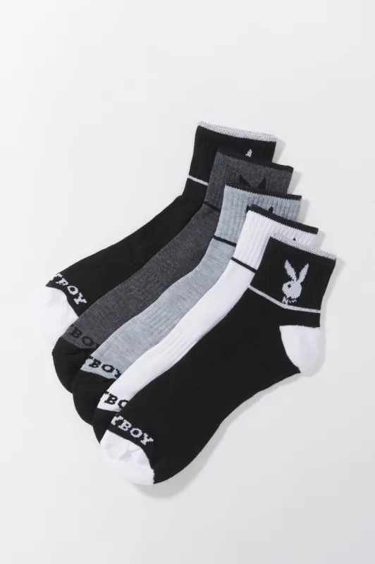 Assorted Playboy Ankle Socks (5 Pack) made by Urban Planet