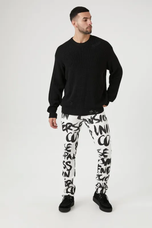 Graffiti Print Skinny Jean sold by Urban Planet