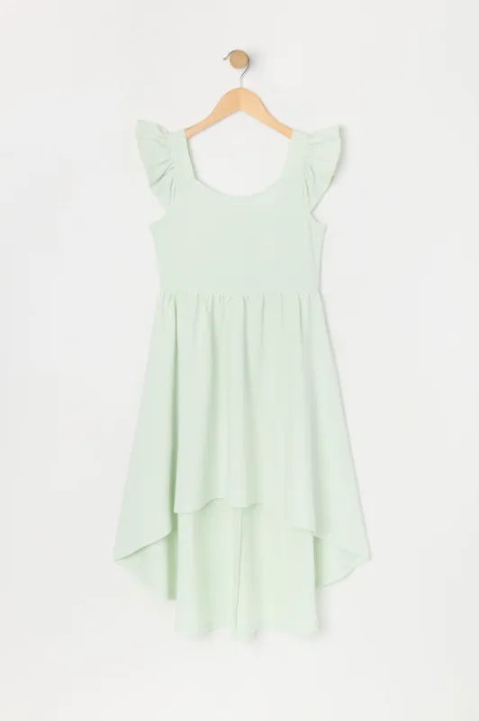 Girls Flutter Strap High Low Dress sold by Urban Planet