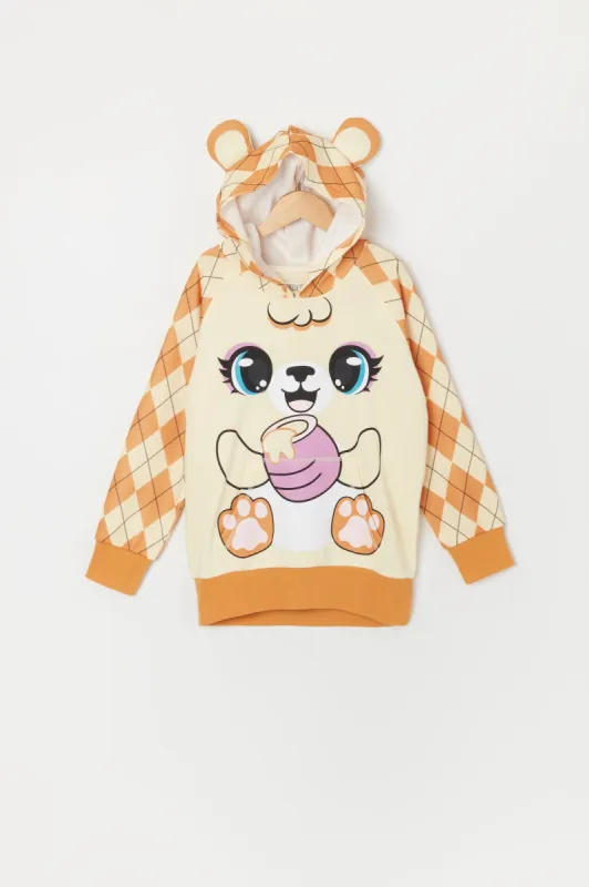 Girls Honey Bear Character Hoodie sold by Urban Planet