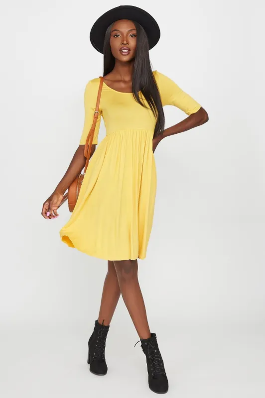 Scoop Neck Babydoll Mini Dress sold by Urban Planet