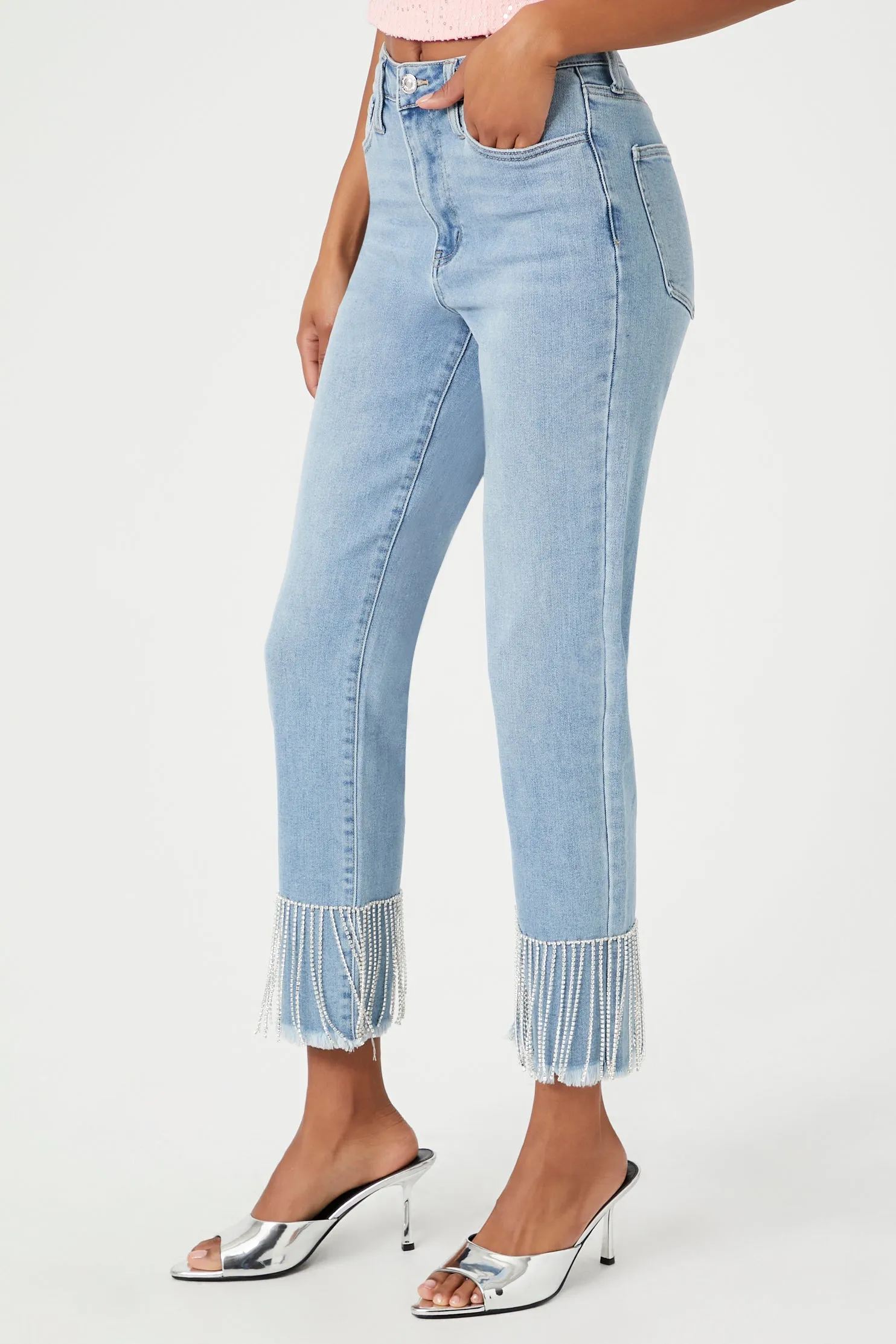 Rhinestone Fringe Ankle Jean sold by Urban Planet product image thumbnail 2