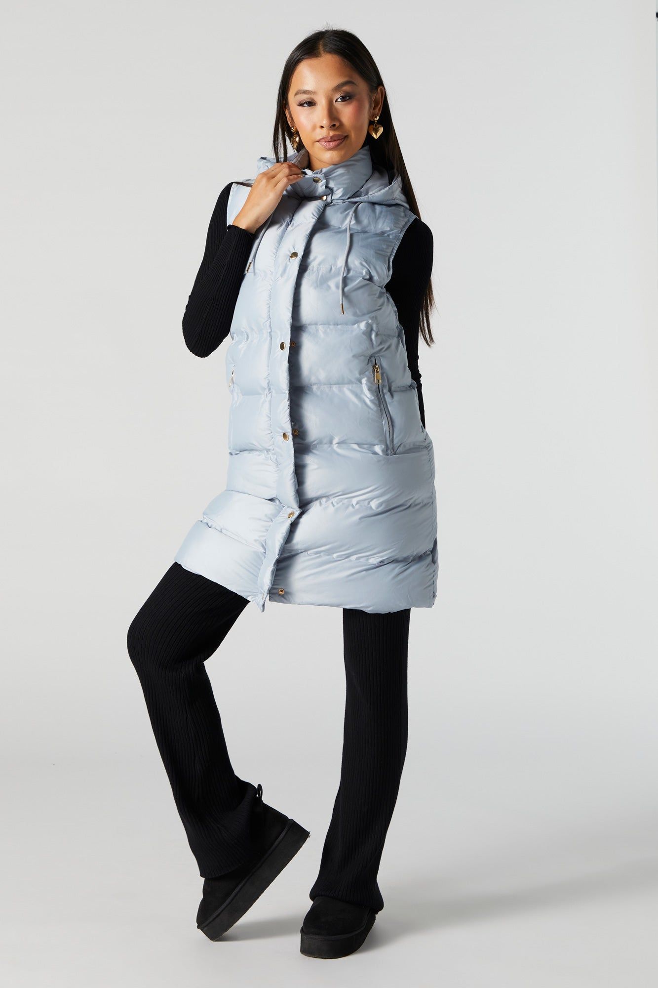 Longline Puffer Vest sold by Urban Planet product image thumbnail 3