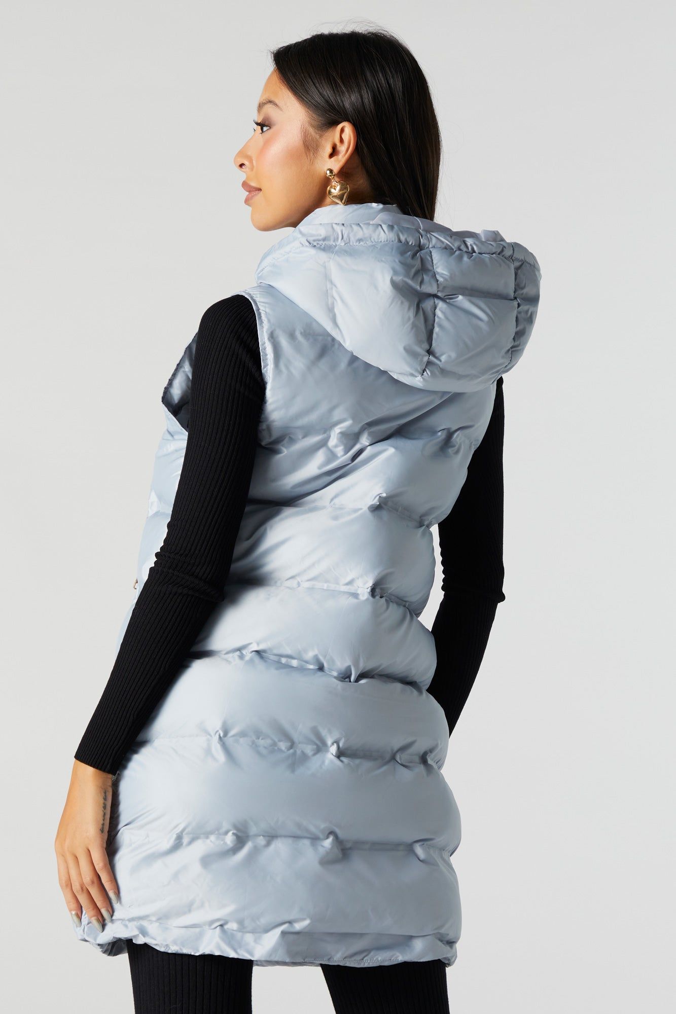 Longline Puffer Vest sold by Urban Planet product image thumbnail 2