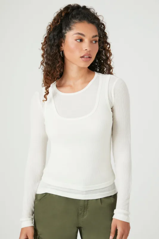 Layered Long Sleeve Combo Top sold by Urban Planet