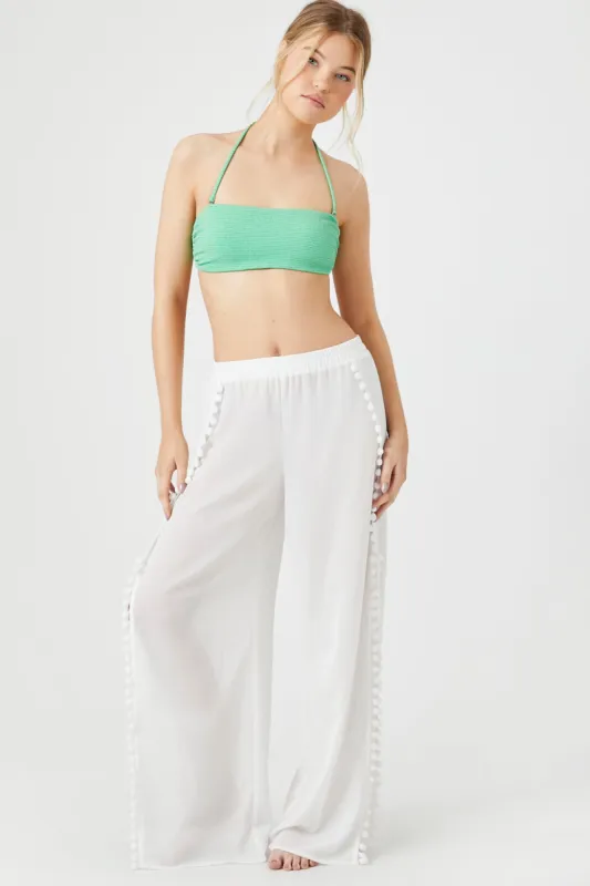 Pom Pom Slit Pant Cover Up sold by Urban Planet