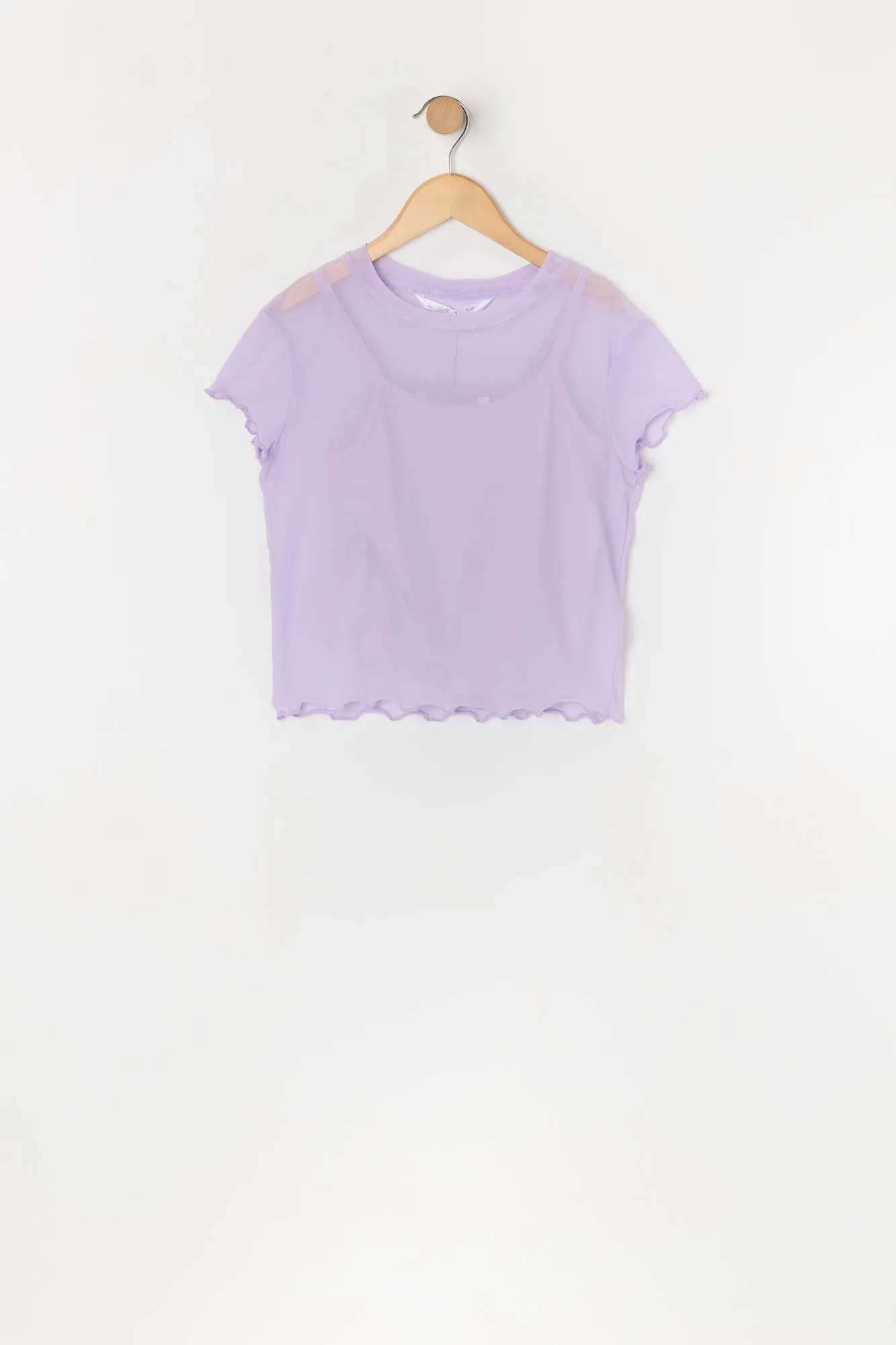 T-shirt en filet avec débardeur pour fille sold by Urban Planet
