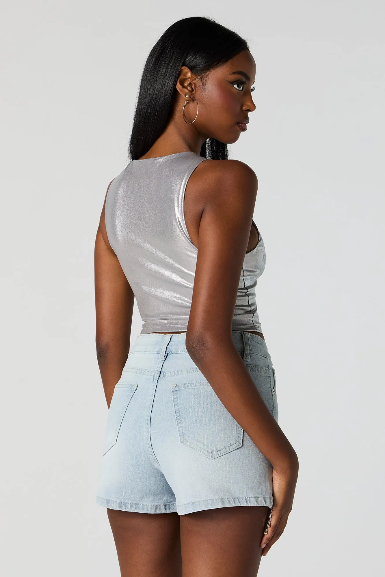 Débardeur court métallisé sold by Urban Planet product image thumbnail 2