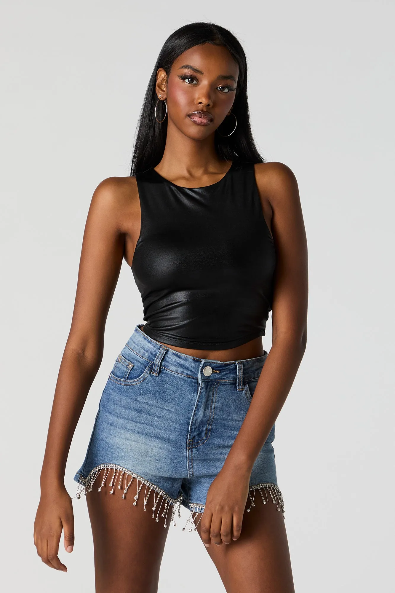 Débardeur court métallisé sold by Urban Planet product image thumbnail 4