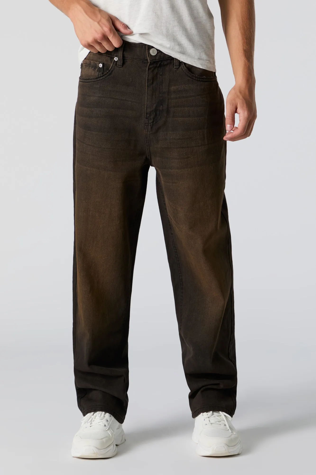 Black Vintage Wash Baggy Jean sold by Urban Planet