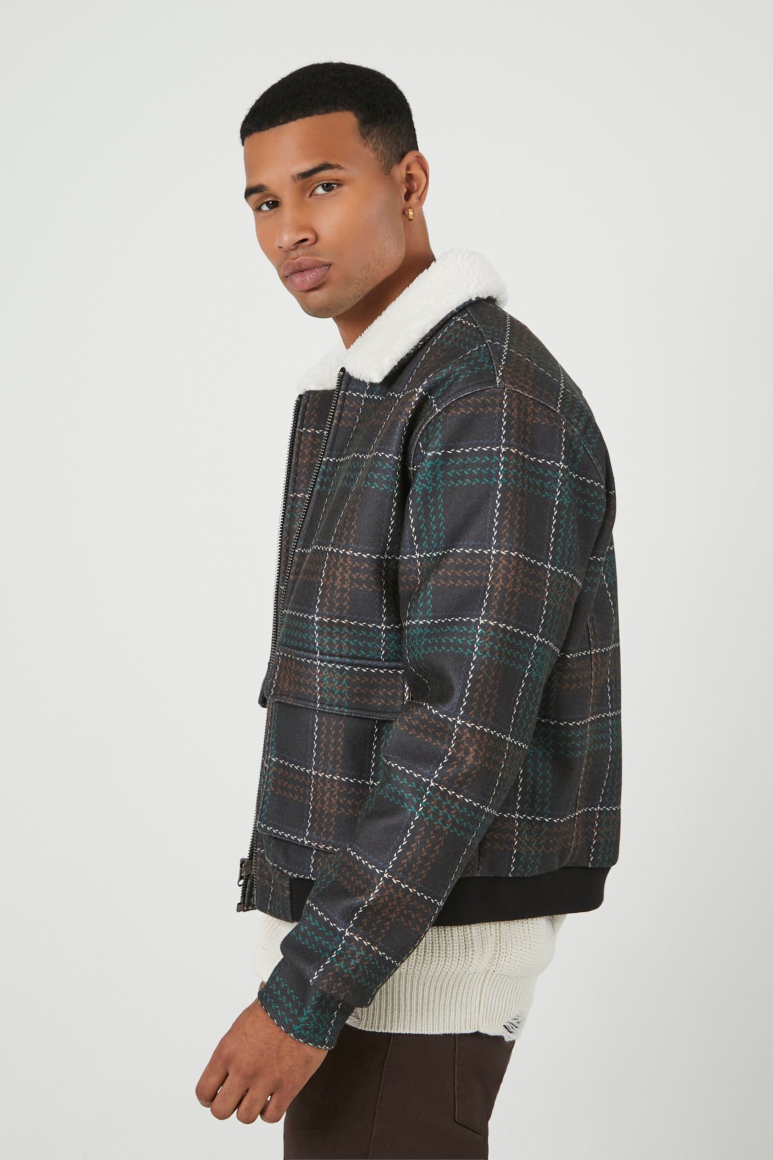Blouson aviateur à carreaux sold by Urban Planet product image thumbnail 3