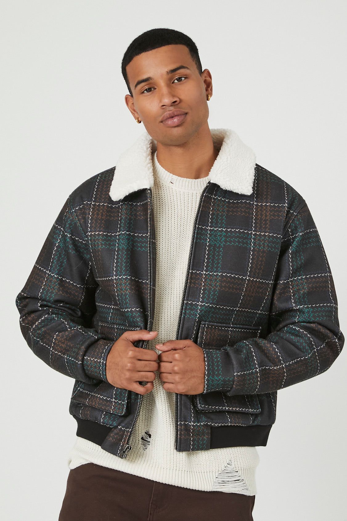 Blouson aviateur à carreaux sold by Urban Planet product image thumbnail 2