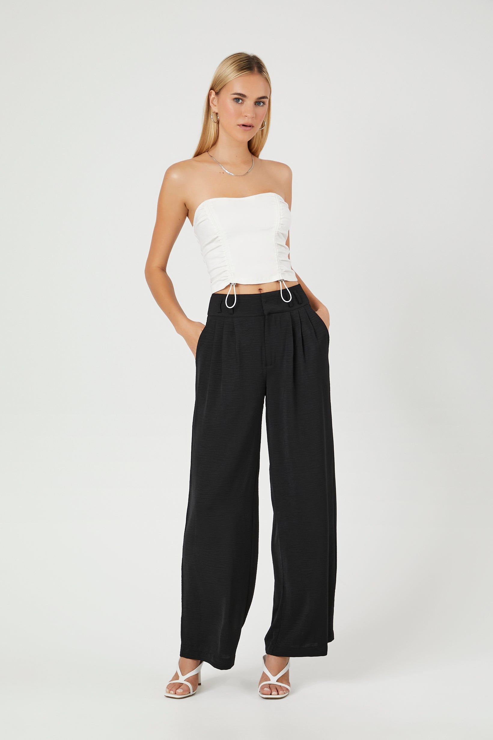 Mid Rise Wide Leg Trouser sold by Urban Planet