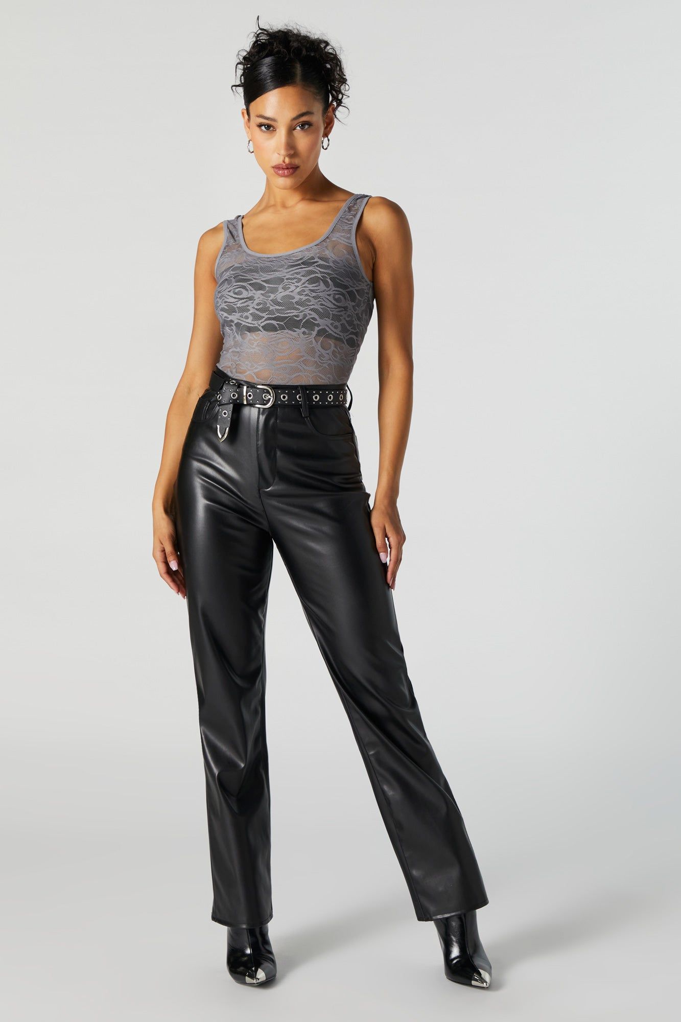 Gris Maillot en dentelle avec motif abstrait sold by Urban Planet product image thumbnail 3