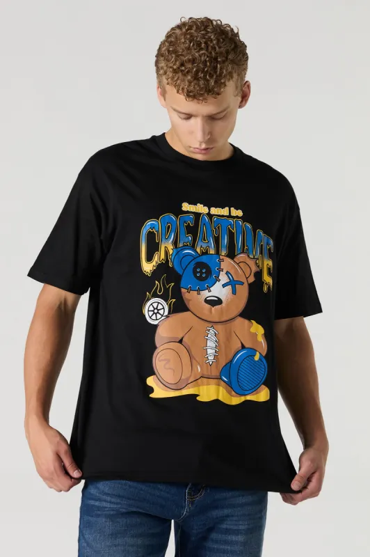 Creative Bear Graphic T-Shirt sold by Urban Planet