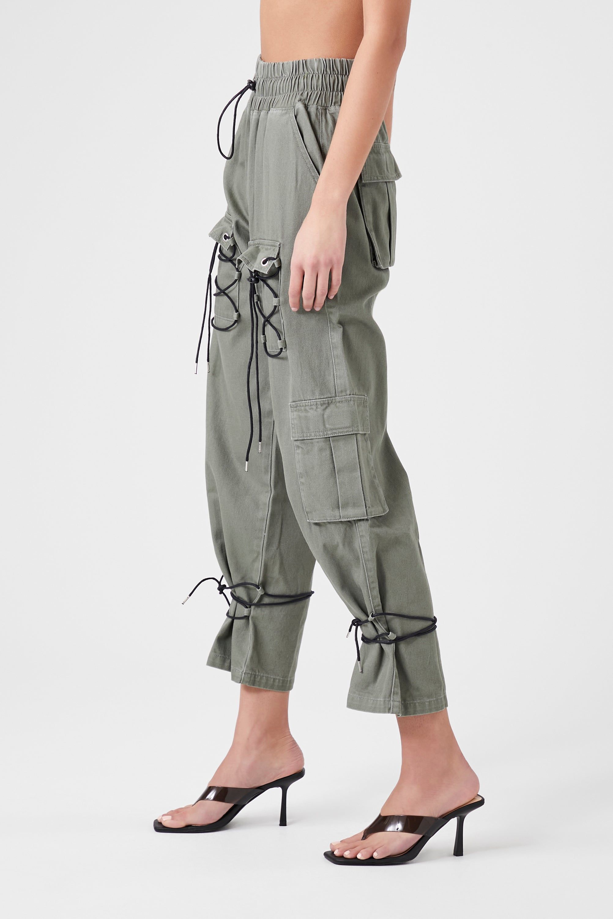 Multi Drawstring Cargo Denim Jogger sold by Urban Planet product image thumbnail 4
