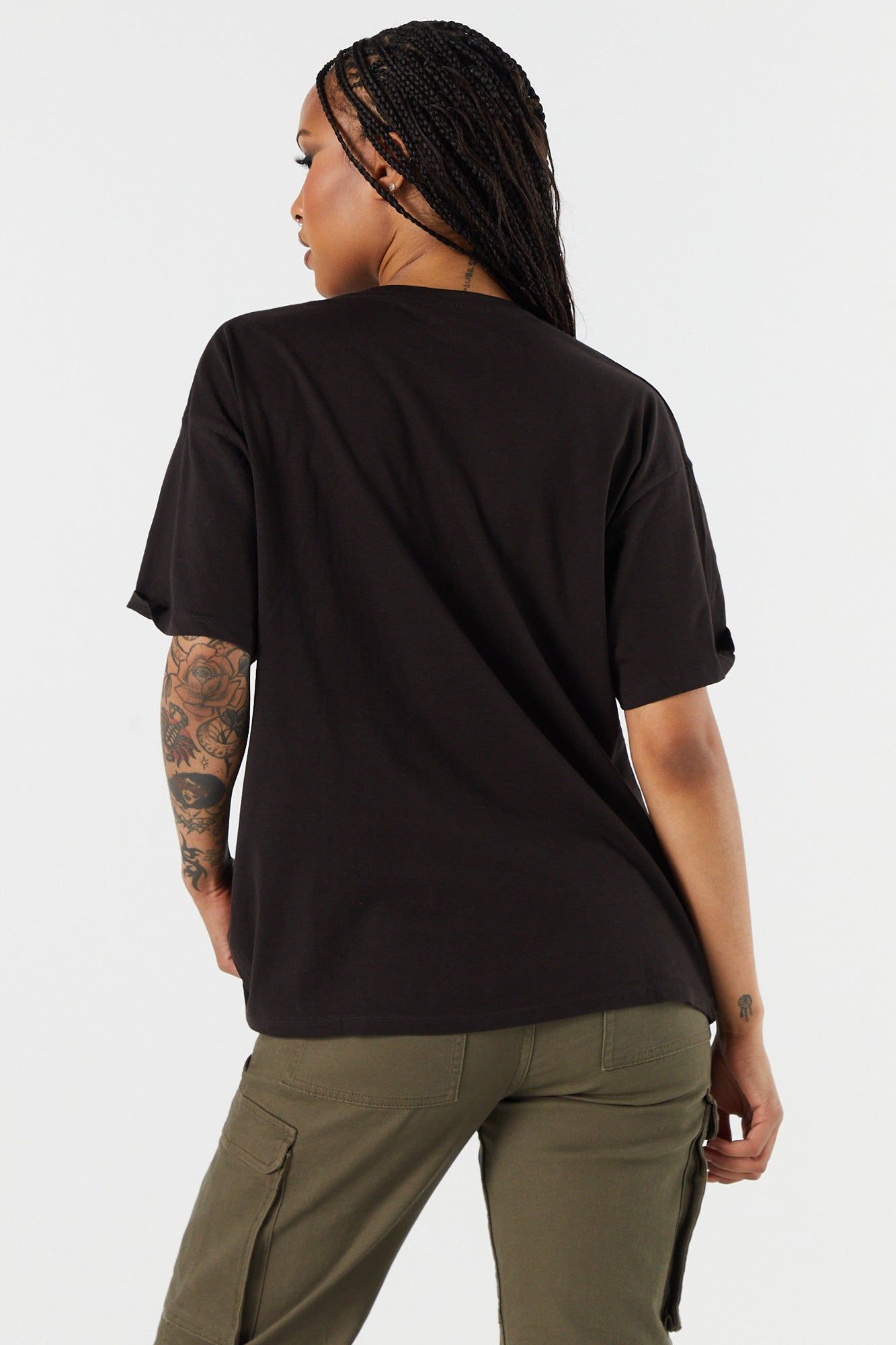 T-shirt de coupe garçonne à imprimé Stitch Stay Weird sold by Urban Planet product image thumbnail 2