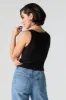 Ribbed Square Neck Cropped Tank sold by Urban Planet