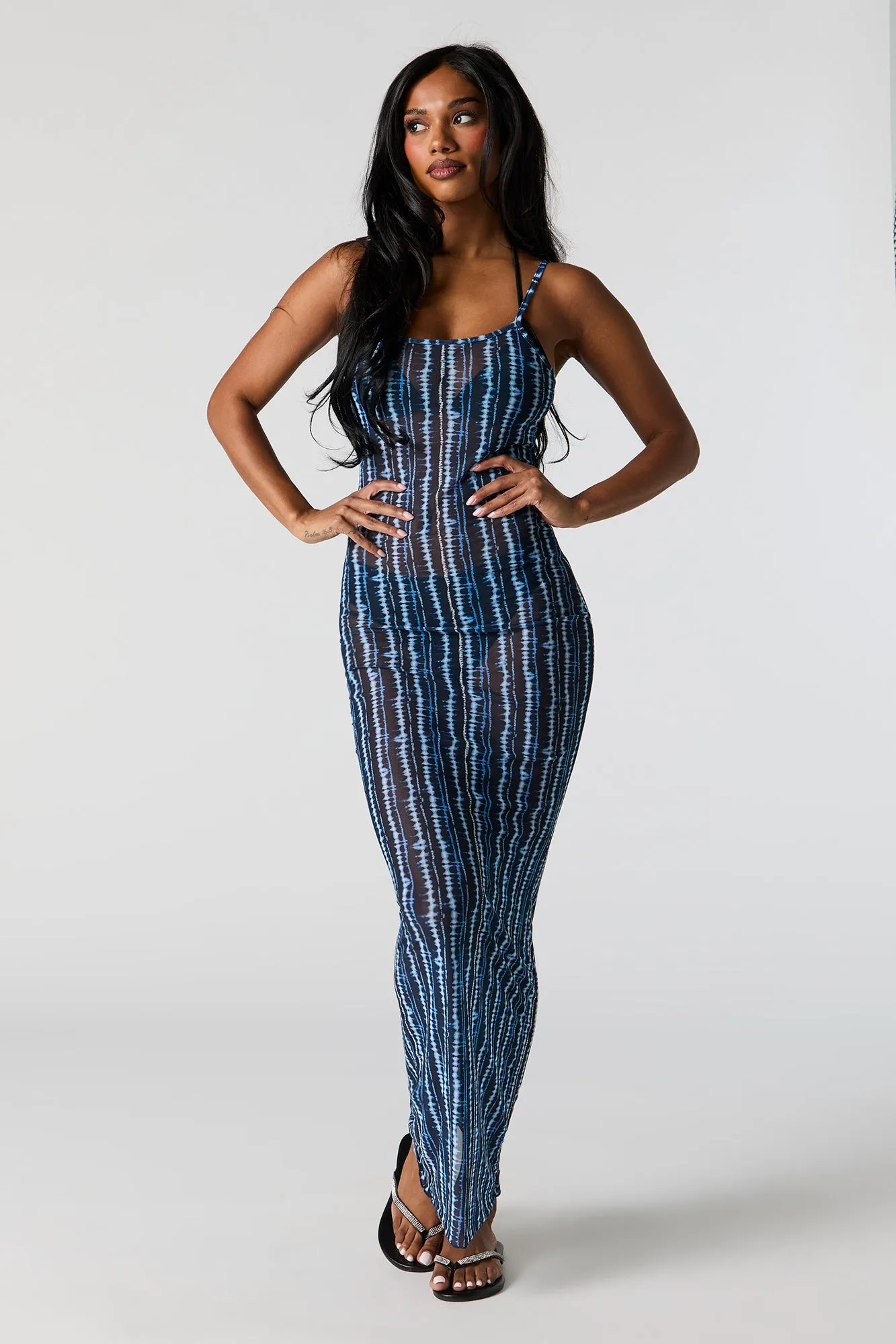 Mesh Column Maxi Dress Cover Up sold by Urban Planet product image thumbnail 4