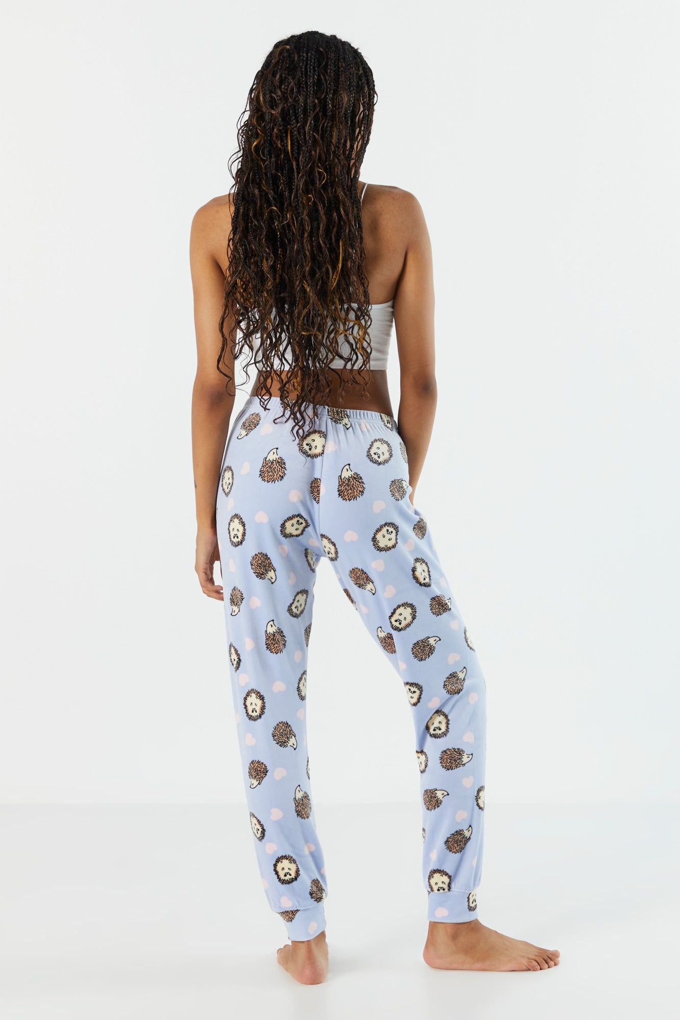 Jogger de pyjama en velours avec motif de hérisson sold by Urban Planet product image thumbnail 3