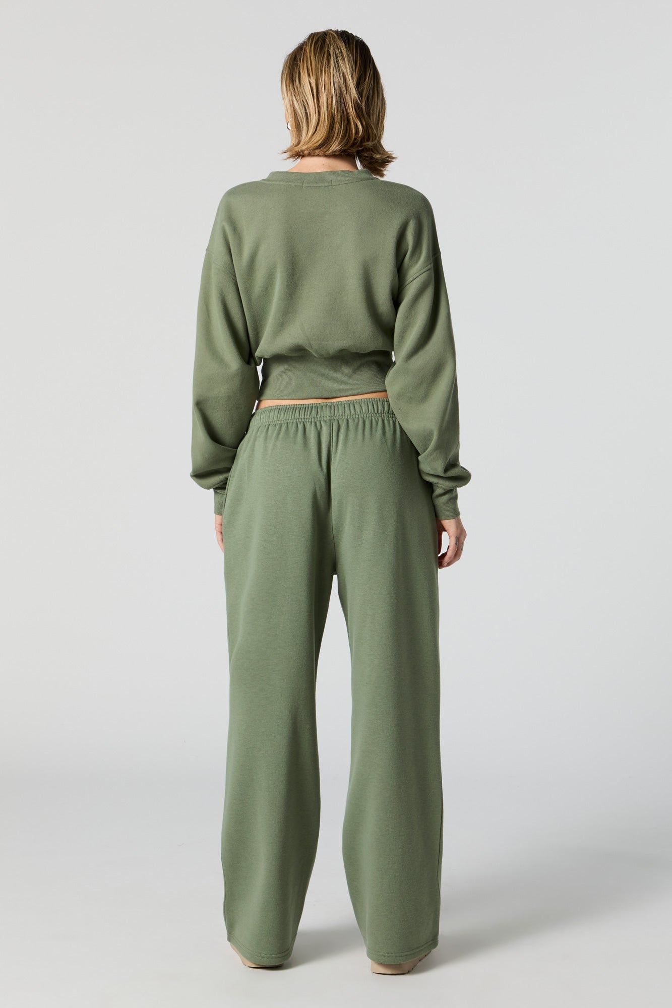 Fleece Wide Leg Sweatpant sold by Urban Planet product image thumbnail 3