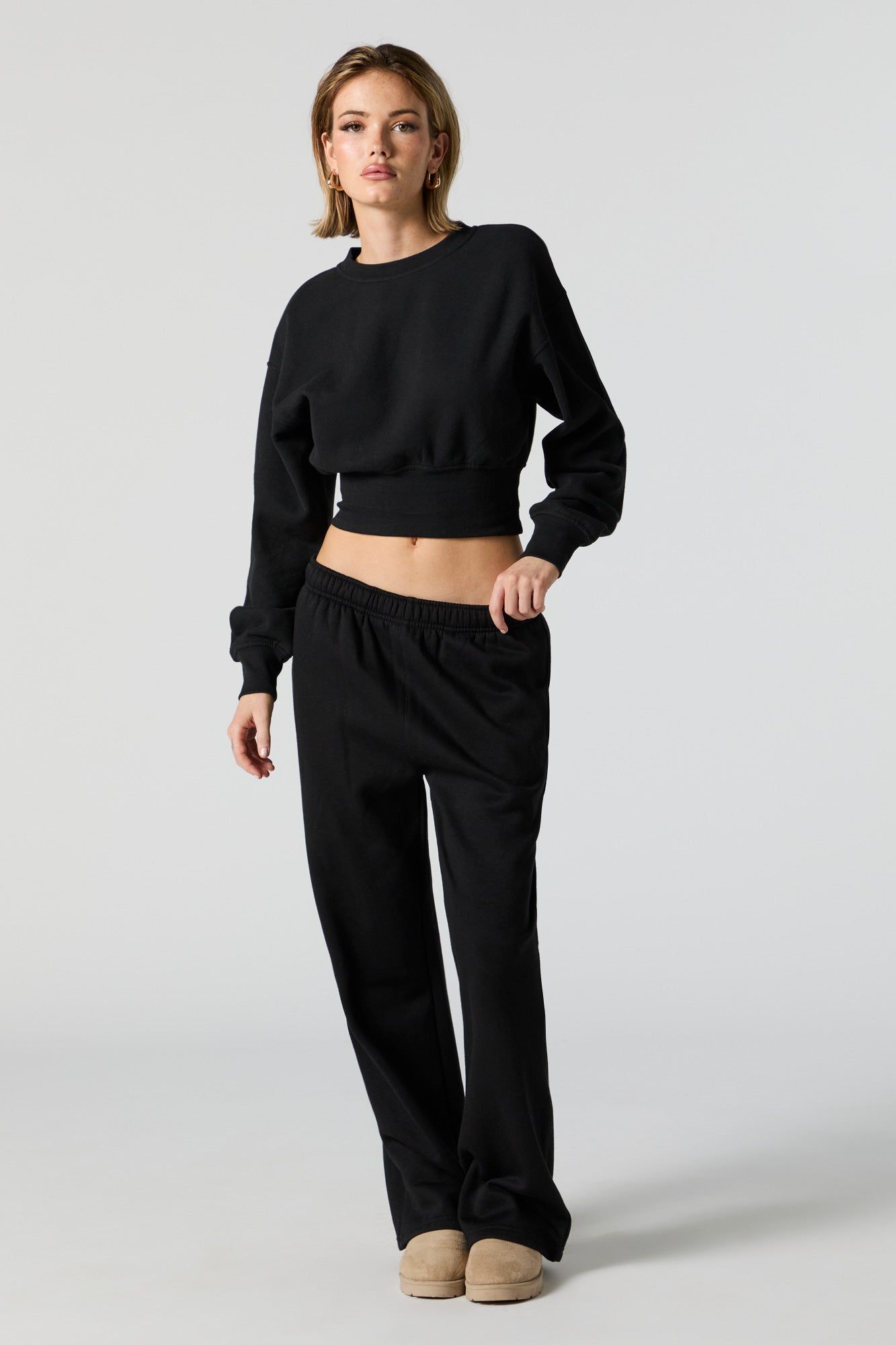 Fleece Wide Leg Sweatpant sold by Urban Planet product image thumbnail 5