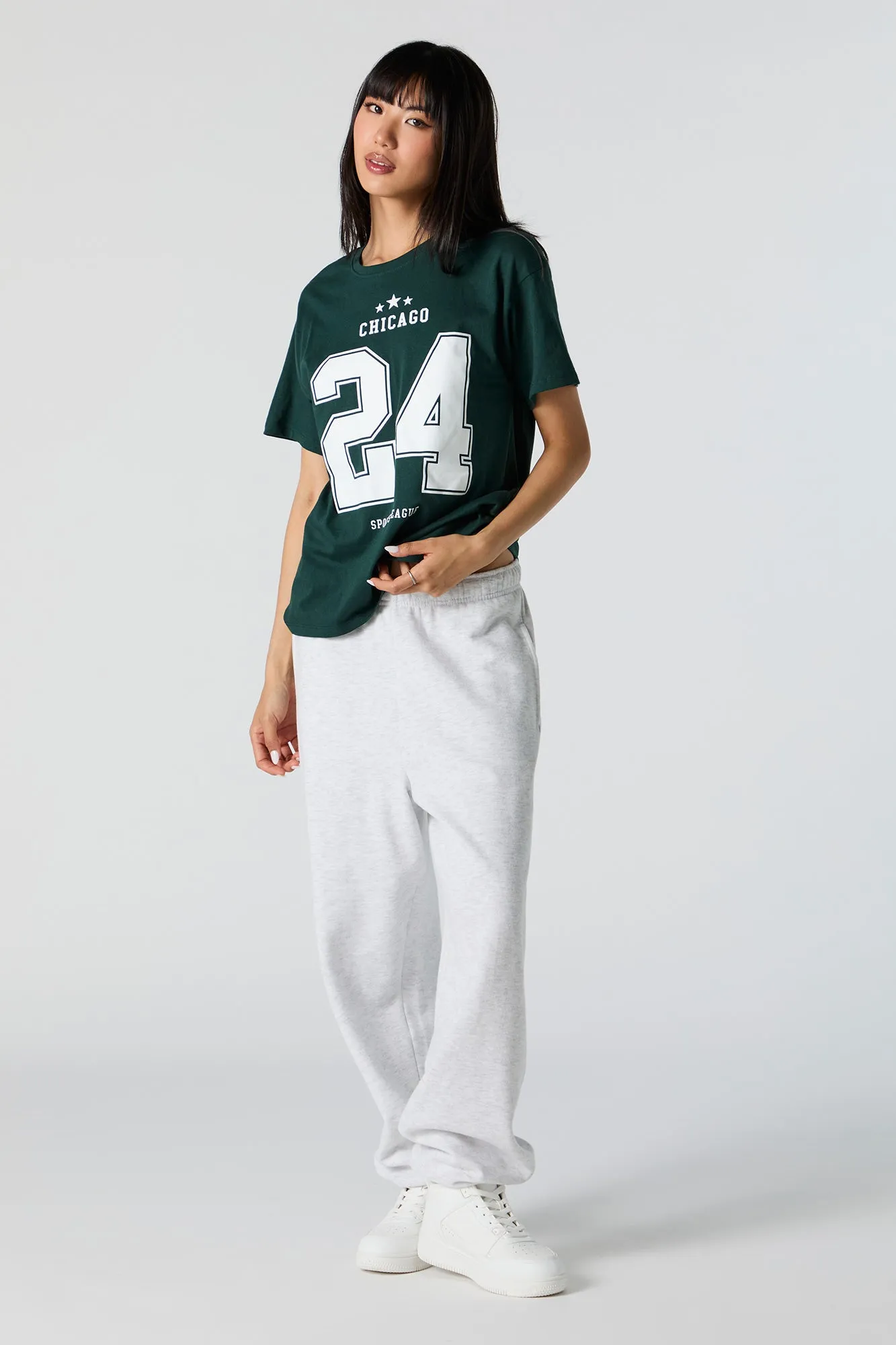 Chicago 24 Graphic Boyfriend T-Shirt sold by Urban Planet product image thumbnail 2