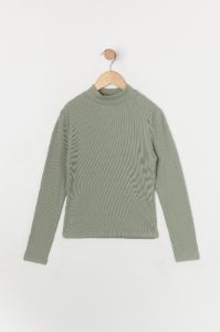 Haut côtelé à manches longues avec col cheminée pour fille sold by Urban Planet
