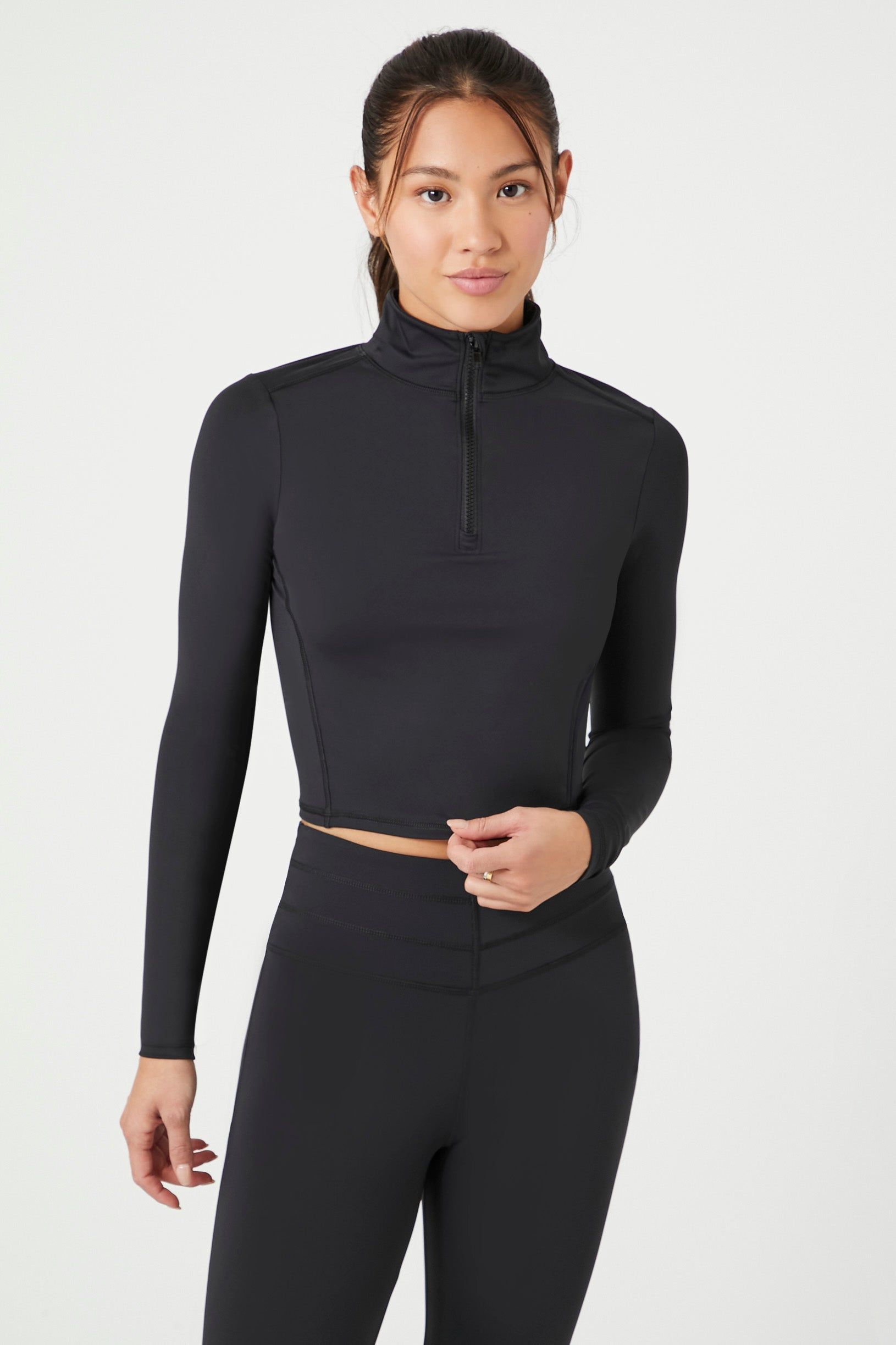 Active Half-Zip Cropped Jacket sold by Urban Planet