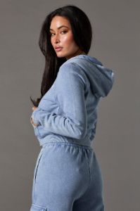 Playboy Bunny Graphic Zip-Up Washed Hoodie sold by Urban Planet