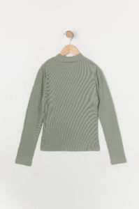 Haut côtelé à manches longues avec col cheminée pour fille sold by Urban Planet