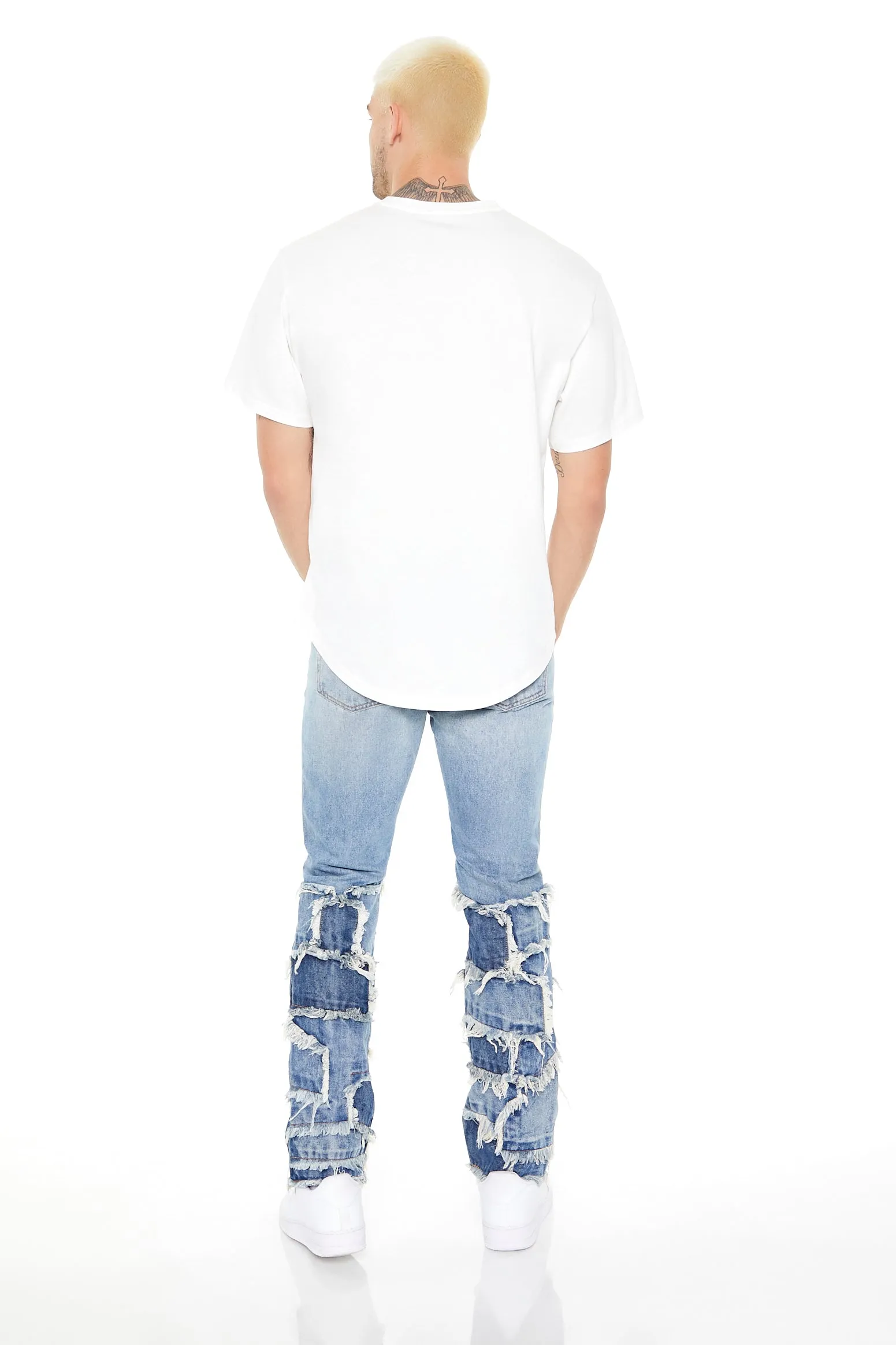 Jean mince avec empiècement et franges sold by Urban Planet product image thumbnail 3